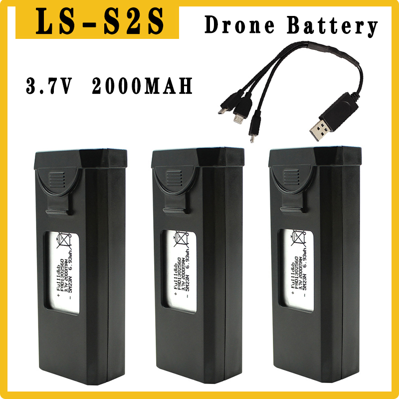 Drone Battery Li-Ion - Original S2S Drones แบตเตอรี่ 3.7V 2000mAh