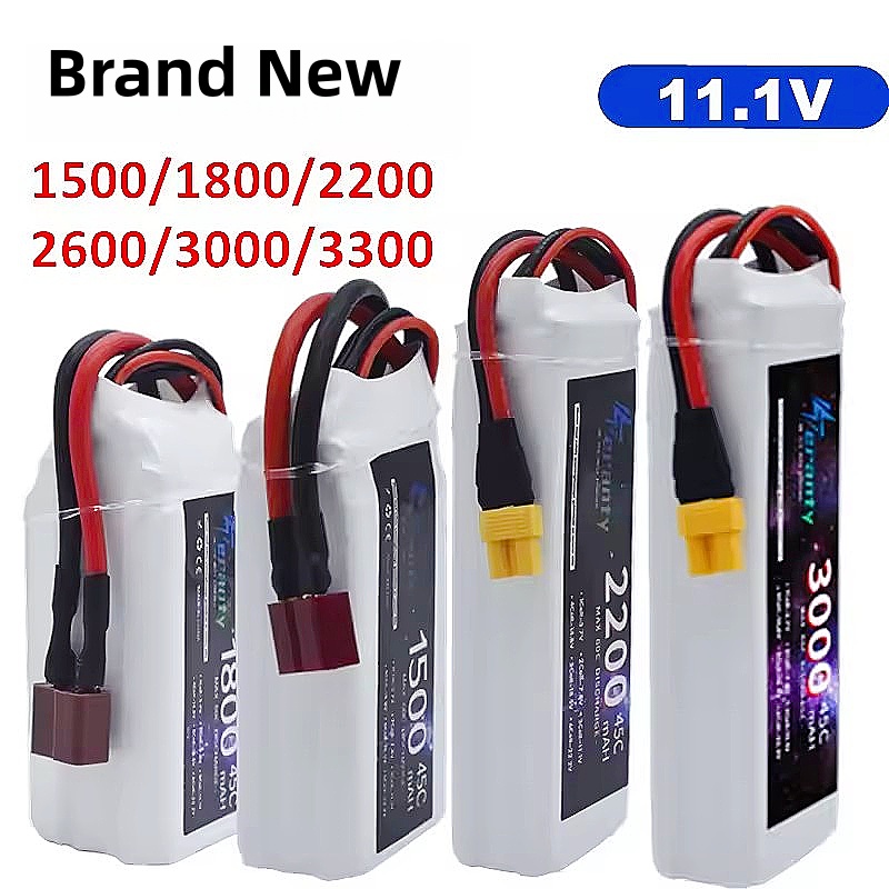 Drone Battery Li-Ion - แบตเตอรี่ลิเธียมโพลิเมอร์ 11.1V 3S 1500mah 1800mAh 2200mah