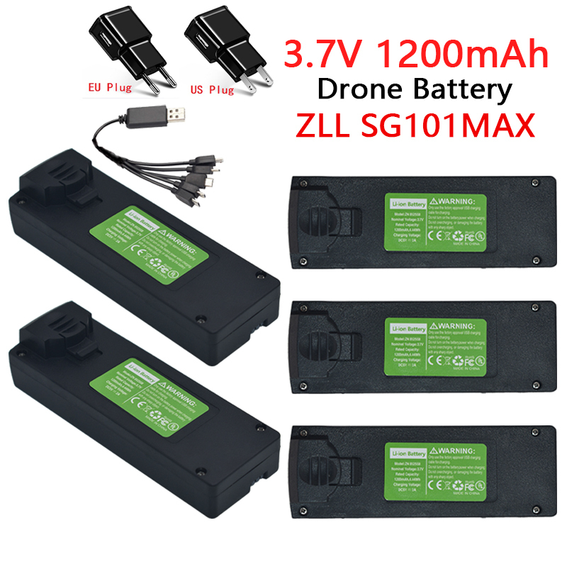 Drone Battery Li-Ion - มาพร้อมอุปกรณ์ชาร์จ แบตเตอรี่ 3.7V 1200mAh SG101 MAX