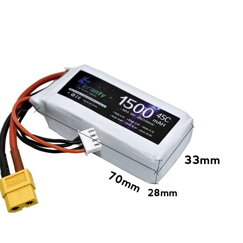 TERANTY 3s 45C 11.1V 1500mah แ - Drone Battery Li-Ion บทวิจารณ์และราคา