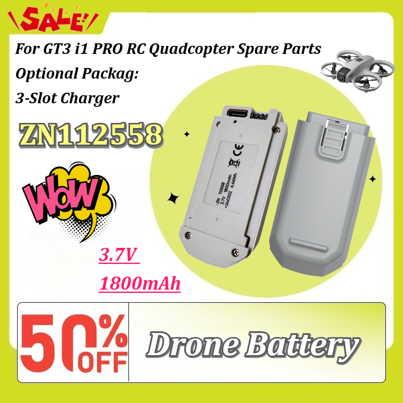 ใหม่ 1-6PCS ZN112558 3.7V 1800 - Drone Battery Li-Ion บทวิจารณ์และราคา