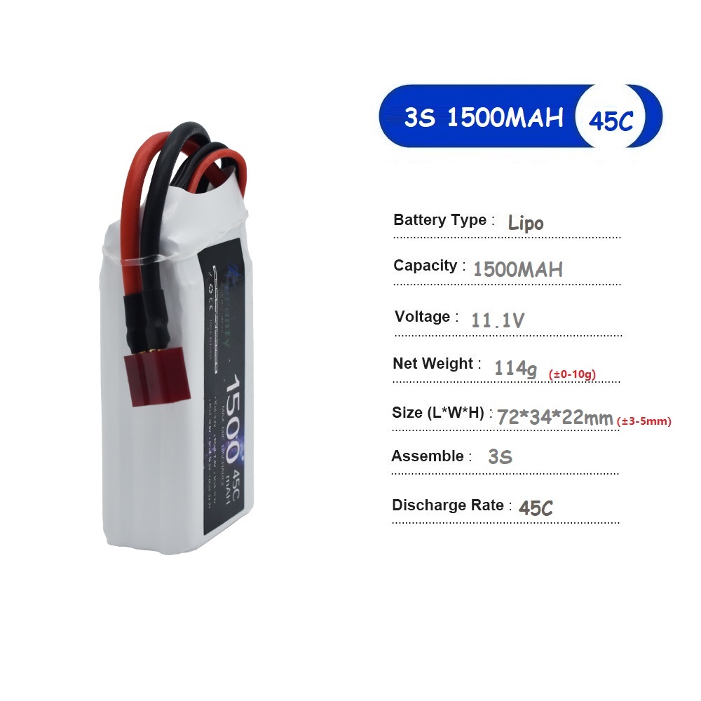 แบตเตอรี่ลิเธียมโพลิเมอร์ 11.1 - Drone Battery Li-Ion บทวิจารณ์และราคา